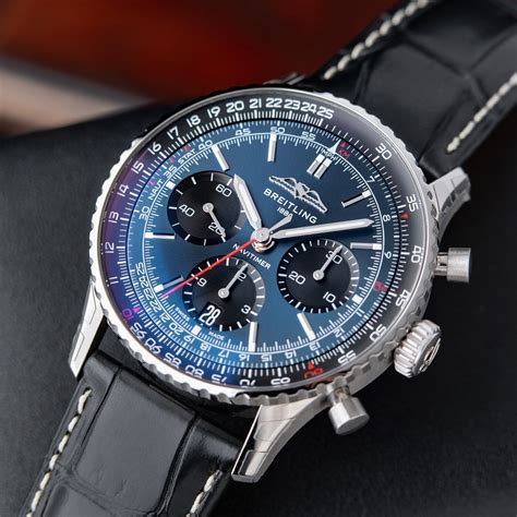 breitling navitimer blue white|Breitling Navitimer 1 41mm.